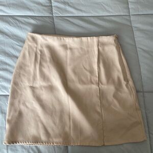 Cider Beige Mini Skirt